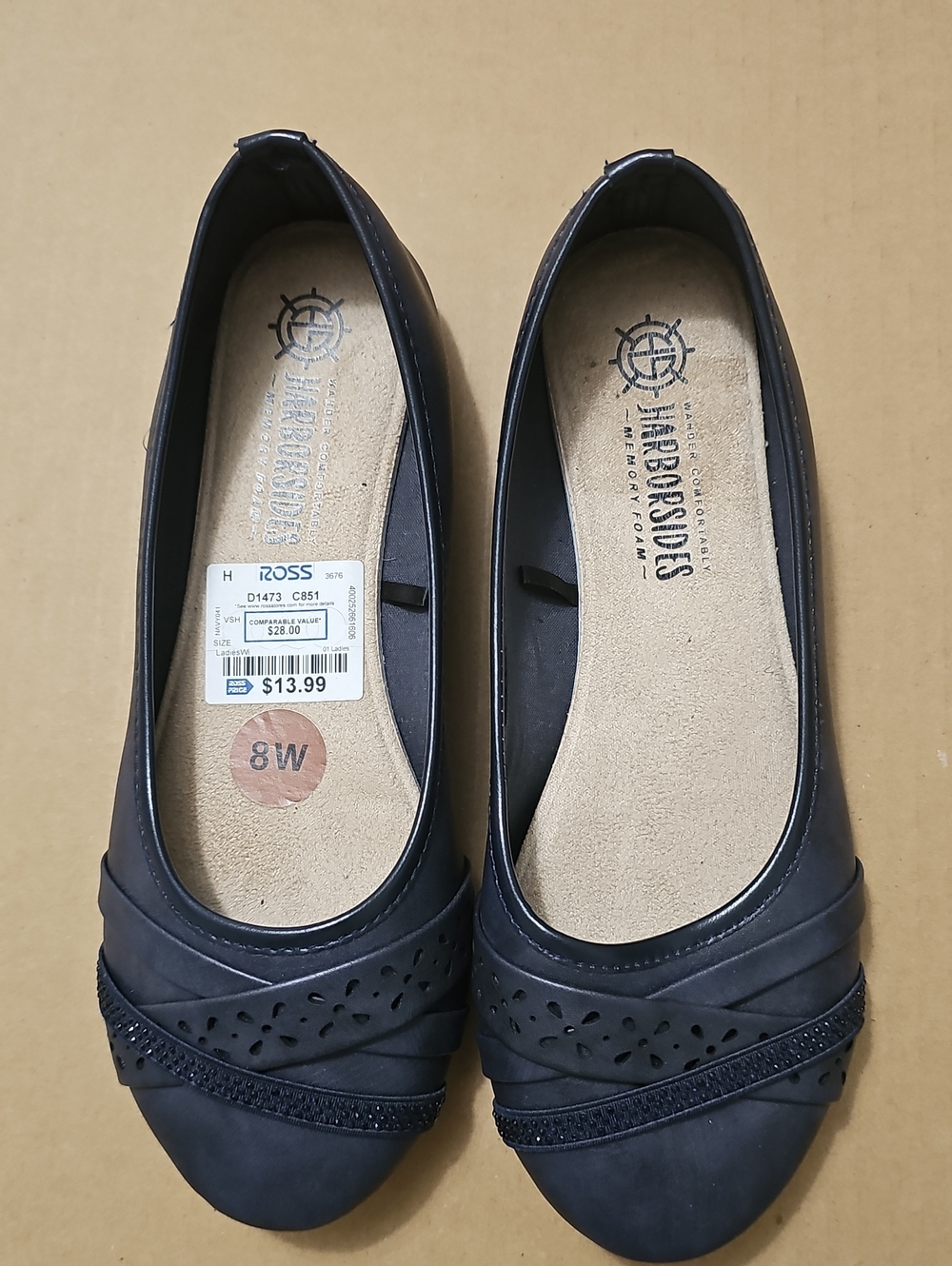Royal Blue Harborsides Slip-On Flats with Memory Foam.